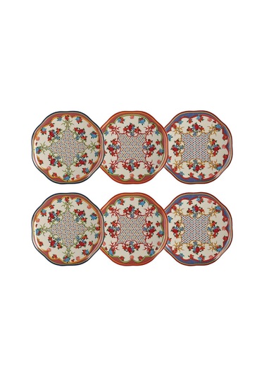 Fiora Bone 27cm 6 Lı Tabak Seti Çok Renkli