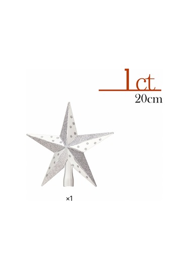 Karaca Home New Year Yılbaşı Yıldız Ağaç Başlığı Gümüş 153.09.01.1859