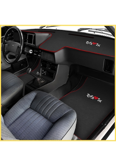 Tofaş Şahin Doğan Kartal Düşük Alçak Torpido Halısı & Siyah Oto Halı Paspas Nakışlı Tasarım