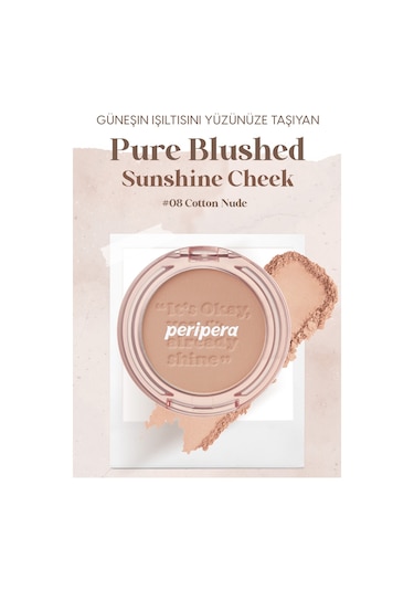 Peripera Pure Blushed Sunshine Cheek 08 Cotton Nude