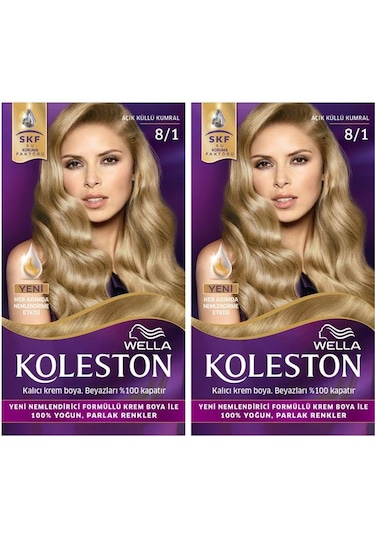 Wella Koleston Kit Saç Boyası 8/1 Açık Küllü Kumral 2'li