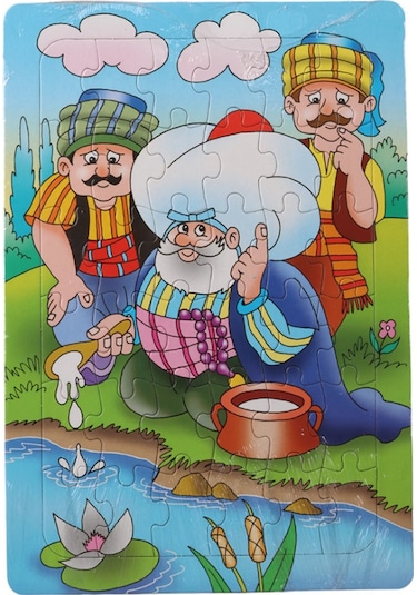 36 Parça Çocuk Puzzle + Boyama Nasrettin Hoca Ya Tutarsa