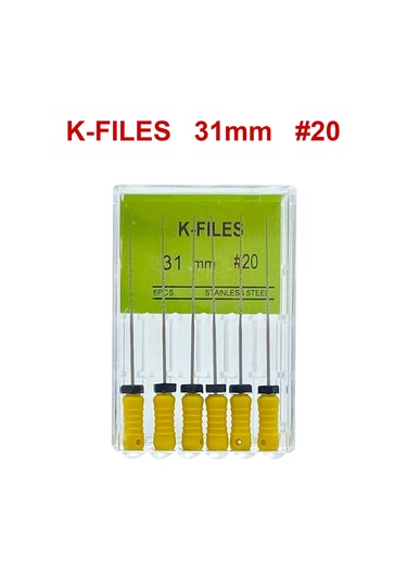 21mm/25mm/31mm 6 Adet/paket K Dosyaları Paslanmaz Çelik Diş Endodontik Aletler Diş Kök Kanal Dosyaları Araçları Koyu Kırmızı Chına