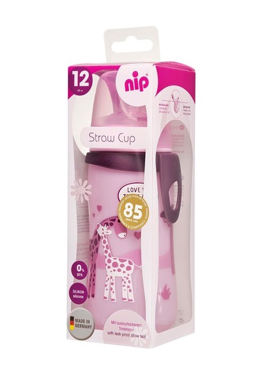 Nip Pipetli Bardak 330 ML Pembe