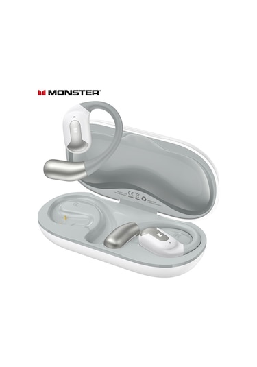 Jeemson Beyaz Kulaklıklı Açık Tip Spor Bluetooth Kulaklık - 13mm Membran, Enc Gürültü Engelleme, 7 Saat Pil Süresi, Ipx5 Su Geçirmez, Bt 5.4