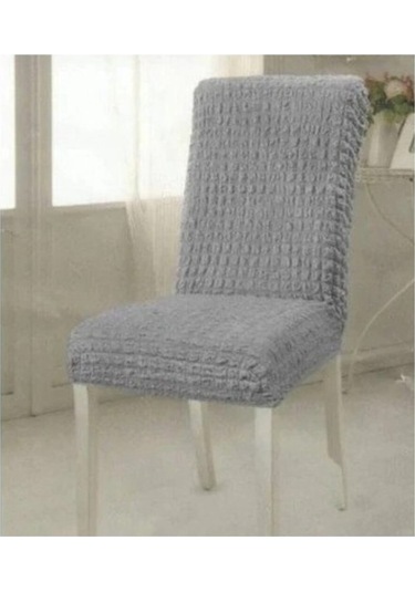 Tekli Gri Bürümcük Sandalye Örtüsü