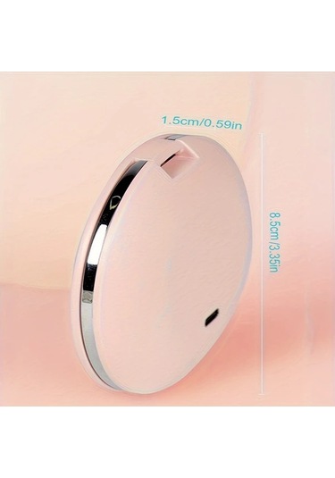 Brightnova Taşınabilir Led Seyahat Makyaj Aynası Green5x Çift Taraflı Katlanır 2x 5x Büyütmeli Cep Çanta Boy Ahşap