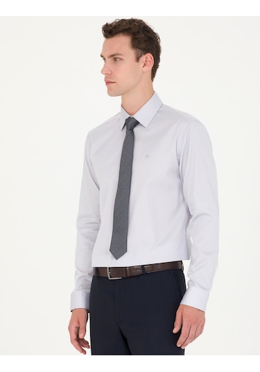 Pierre Cardin Erkek Gri Basic Gömlek 50277147-vr024 Gri