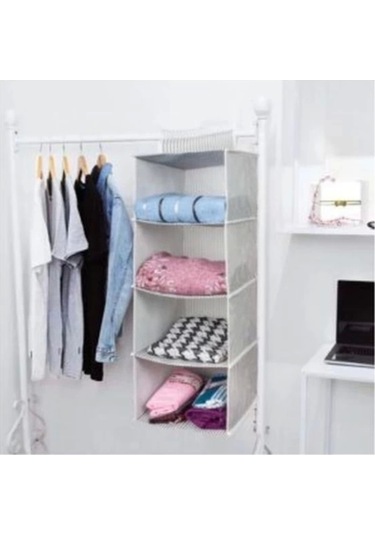 Dört Bölmeli Dolap Düzenleyici Çok Renkli