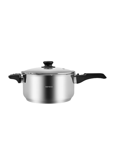 Karaca Saga İndüksiyon Tabanlı Düdüklü Tencere Seti 4+6 Lt Siyah