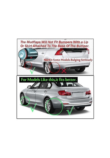 Gajeena Bmw 3/5/7 Serisi E30-e93, F30-g38 İçin Abs Plastik Çamurluklar - Ön/arka Koruma, Spor Görünüm, Siyah Renk