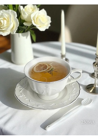 Arthomes 250 Ml Çay Takımı, Bardak Ve Fincan Takımı, Hediye 480844893 Beyaz