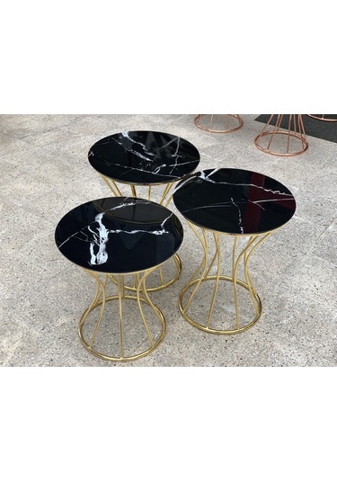 ZİGON BRC KUM SAATİ SİYAH Mermer Desen Metal transmisyon Çelik GOLD Renk Kaplama El Yapım