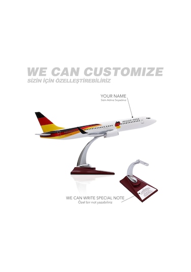 Zekupp - Maket Uçak - Boeing 737-800 1/100 - ALMANYA ÖZEL TASARIM Model Uçak