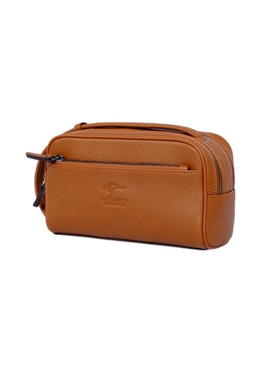 Erkek El Çantası Portföy Taba Hakiki Deri KANGAROO KINGDOM 6466T