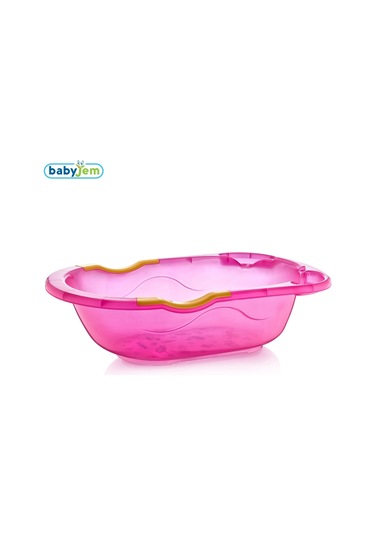 Babyjem Giderli Desenli Şeffaf Banyo Küveti Pembe