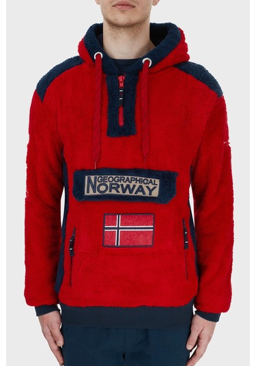 Norway Geographical Erkek Sweat Gymclasssherco Kırmızı Kırmızı