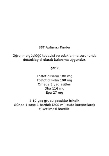 Autimax Kinder 30 Saşe