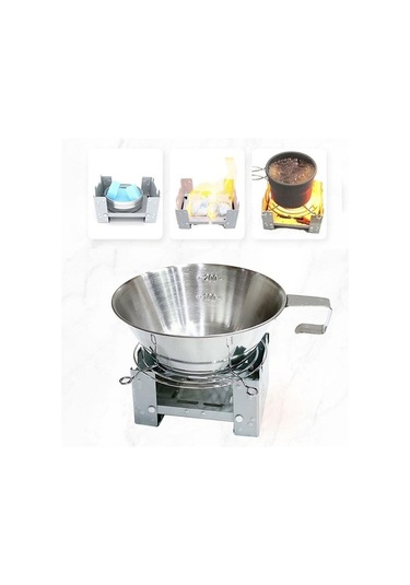 Pazly Taşınabilir Katlanır Kamp Barbekü B B - Yürüyüş Ve Seyahat Için Pratik Gri