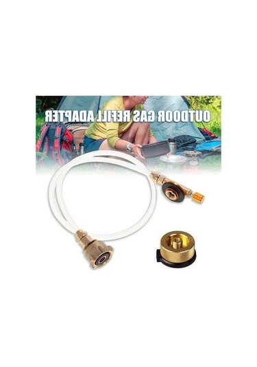 Artfulabode Sobası Silindir Propan Lpg Kamp Gaz Düz Dönüşüm Dolum Çoğaltıcı Adaptörü Adaptörü Açık Rb Gümüş