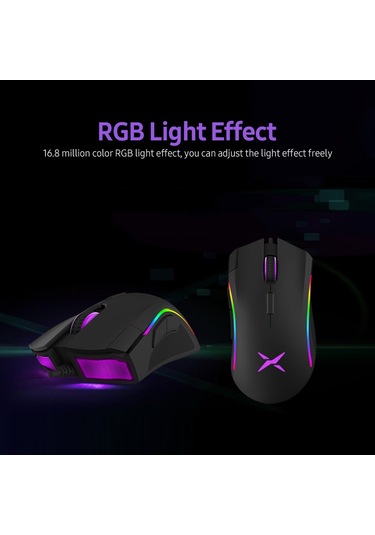 Maiyame Delux M625 Rgb Aydınlatmalı 7 Tuşlu 4000 Dpı Oyuncu Faresi - Siyah 001