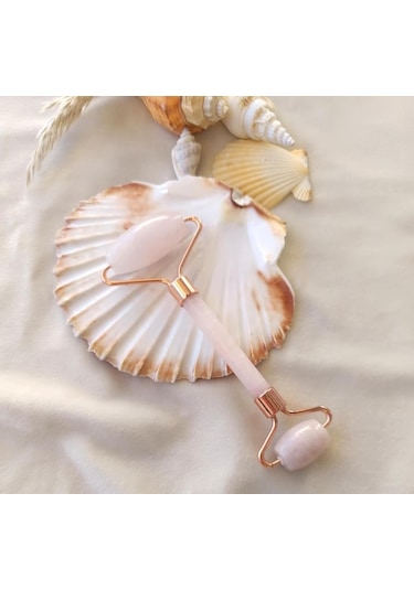 Gül Kuvars Yüz Masajı Silindiri Yüz Germe Yanak Zayıflama Cilt Bakımı Masaj Cihazı