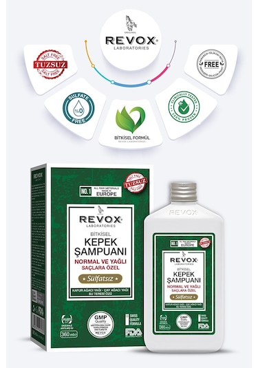 Revox Bitkisel Kepeğe Karşı Etkili Normal Ve Yağlı Saçlar İçin Şampuan 360 ML