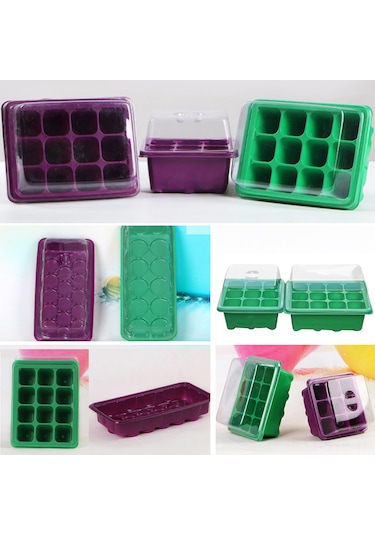 Symbee Yeşil 9 Lü Tohum Fide Kabı, Ev Bahçesi İçin Yüksek Çimlenme Oranı, Tohumluk Fide Tepsisi