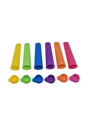 Pxcl 6 Bpa İçermeyen Dondurma Kalıbı, Silikon Kalıp, Popsicle Kal Renkli