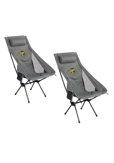 Sky Ultralight Katlanabilir Kamp Sandalyesi - Gri 2 Adet Gri