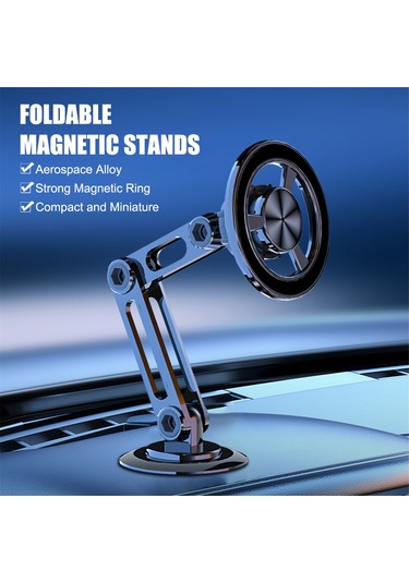 Dianziye Araç Telefon Tutucu Manyetik Metal 360 Döner Sabitlenmiş Yüksek Kaliteli Siyah Altın