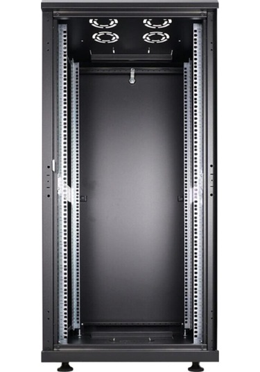 Canovate 18u 600x650mm 19'' Dikili Tip Network Rack Kabinet Siyah Flatpack 2 Yıl Üretici Garantili