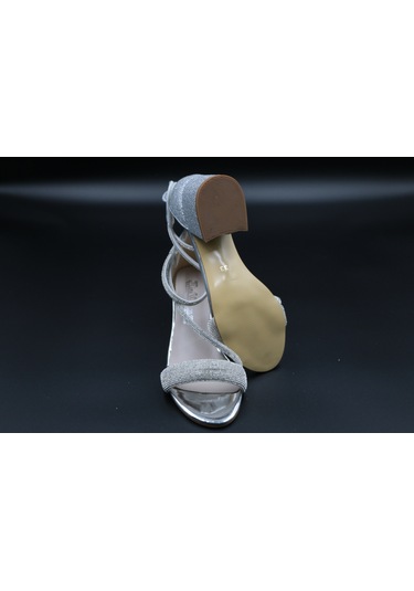 Ayakkabımood Gümüş Kız Çocuk 4 Cm Topuklu Sandalet Abiye Ayakkabı GÜMÜŞ