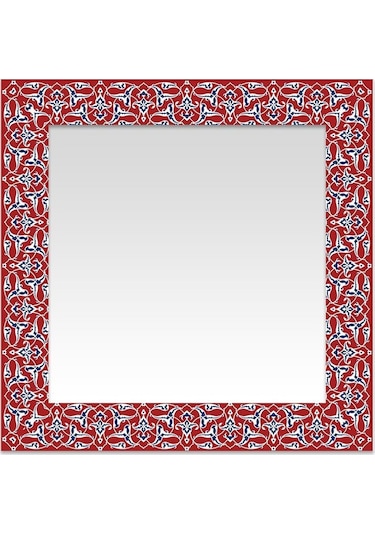 Rumi Kırmızı Kare Ayna Kırmızı