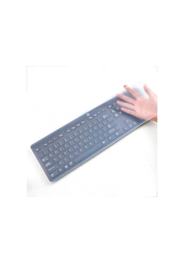 Bilgisayar Pc Klavye Silikon Koruyucu - 45*14Cm