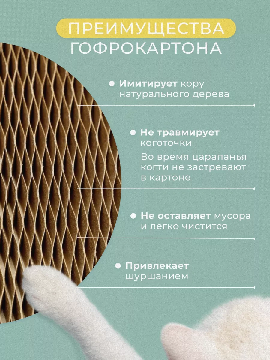 Kogtedralka 2'si 1 Arada Kraton Yumuşak Rahat Evcil Hayvan Tırmalama Ve Uyku Yatağı, 54 Cm 15870468