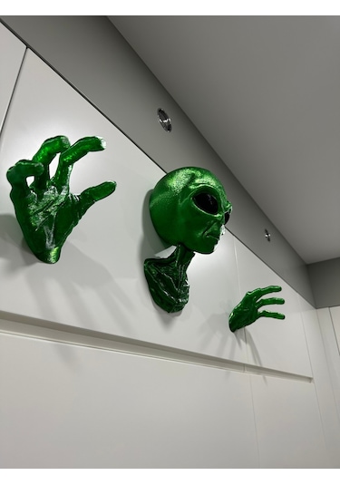 Alien Uzaylı Duvar Dekorasyonu Veya Kulaklık Standı Parlak S.