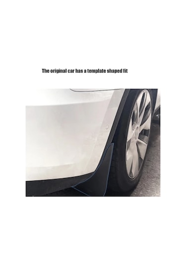 Tesla Model Y Arabası İçin Yumruksuz Ön Ve Arka Tekerlekten Yumuşak Kauçuk Çamurluklar, Stil: Mat Siyah