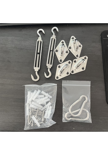 Moveevo Stainless Steel 304 Çelik Bahçe Gölge Tabanı Aksesuarları - Dört Köşeli/piramit Şapka, Dayanıklı Ve Su Geçirmez Polyester Malzeme İle