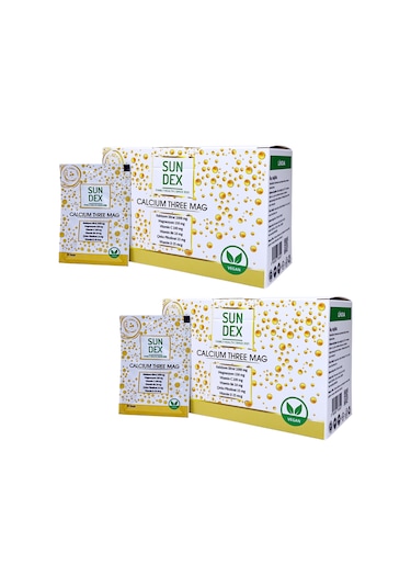 Sundex Calcium Three Mag 2 x 30 Saşe