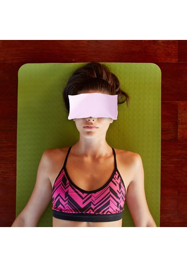 Mufunye Lavanta Ve Ketencik Dolgulu Pembe Ipek Göz Yastığı - Uyku Ve Rahatlama İçin Yoga Asistanı Diğer
