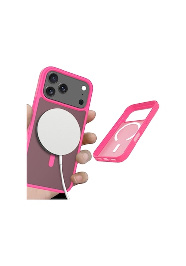 Joko İphone 17 Pro Max Kılıf Jota Seri Magsafe Kapak Fuşya