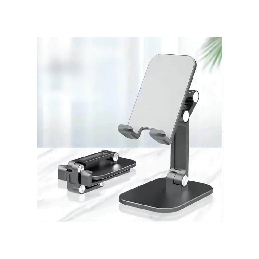 Topnotch Siyah 1 Adet Ayarlanabilir Masaüstü Telefon Standı, Katlanabilir Tablet Tutucu Siyah