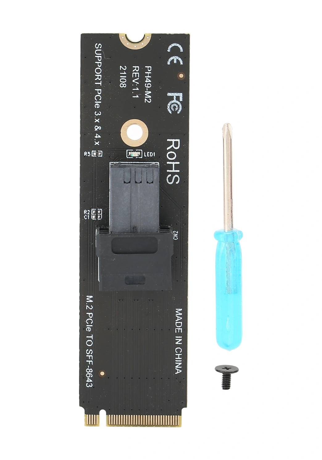 Xiyyadms M.2 Nvme'den U.2'ye Pcı-e4.0 Dönüştürücü Adaptör Kartı - 64gt/s Hız, Sff8643 Arayüzü, Kararlı Performans Ph49-m2