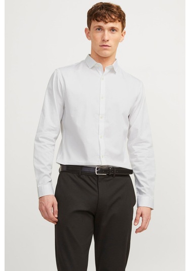 Jack & Jones Slim Fit Erkek Gömlek Beyaz