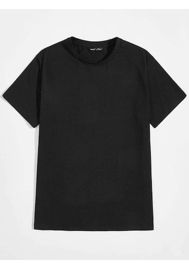 Erkek Siyah Oversize X Baskılı T-shirt Siyah