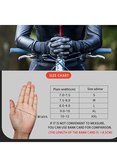 Rockbros S210bk Bir Çift Tam Parmak Sbr 6mm Kalınlaşmış Ped Darbeye Dayanıklı Açık Bisiklet Eldivenleri