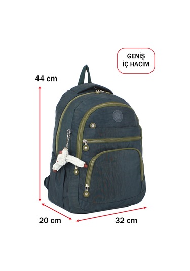 Dada Okul Sırt Çantası Yeşil Ortaokul Lise Geniş İç Hacim Ortopedik Su Geçirmez Kumaş Yeşil