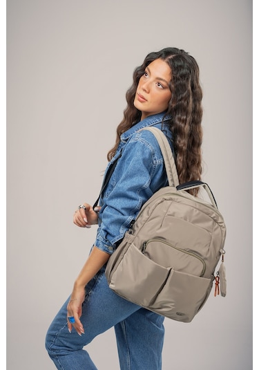 Ççs Kadın Sırt Çantası Ccs17752 Bej Bej
