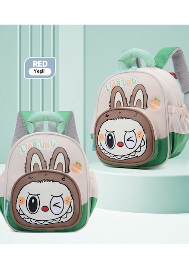 Labubu Sevimli Çizgi Film Eğlence Aydınlatma Işık İlkokul Öğrencisi Çocuk Kız Okul Çantası Mor